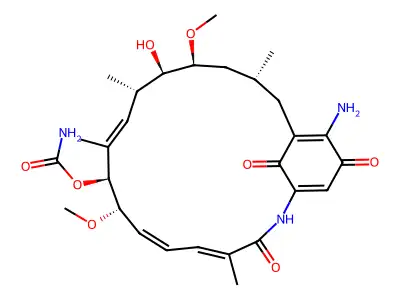 17-Amino Geldanamycin; IPI 493; NSC 255109 structure