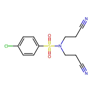 4-chloro-N,N-bis(2-cyanoethyl)benzenesulfonamide structure