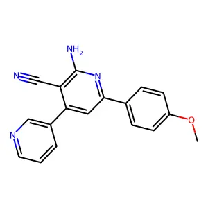 2-Amino-6-(4-methoxyphenyl)-4-pyridin-3-ylpyridine-3-carbonitrile structure