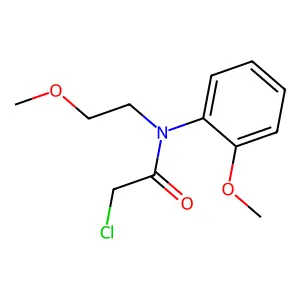 o-Acetanisidide, 2-chloro-N-(2-methoxyethyl)- structure