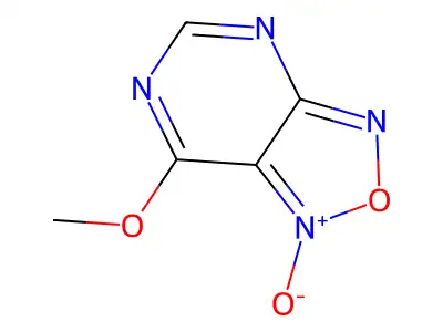 [1,2,5]Oxadiazolo[3,4-d]pyrimidine, 7-methoxy-, 1-oxide structure