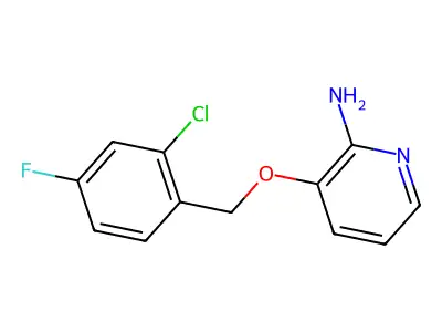 2-Pyridinamine, 3-[(2-chloro-4-fluorophenyl)methoxy]- structure