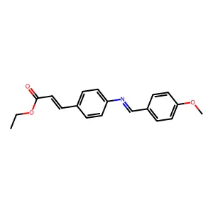 Ethyl 3-[4-[(4-methoxyphenyl)methyleneamino]phenyl]prop-2-enoate structure