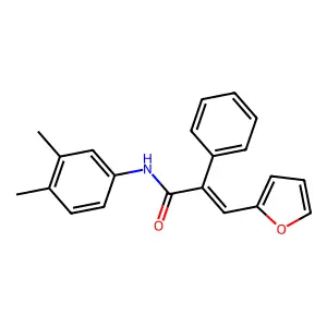 (2e)-n-(3,4-Dimethylphenyl)-3-(furan-2-yl)-2-phenylprop-2-enamide structure
