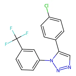 5-(4-chlorophenyl)-1-[3-(trifluoromethyl)phenyl]-1H-1,2,3-triazole structure