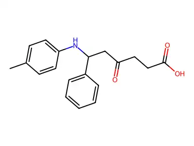 4-Oxo-6-phenyl-6-(4-toluidino)hexanoic acid structure