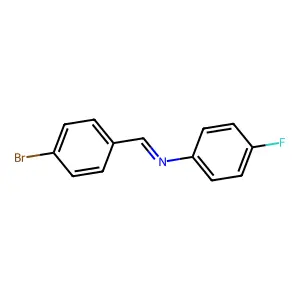 N-[(4-Bromophenyl)methylene]-4-fluorobenzenamine structure