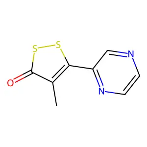 4-甲基-5-(吡嗪-2-基)-3H-1,2-二硫杂环戊烯-3-酮 structure