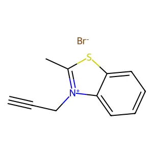 Benzothiazolium, 2-methyl-3-(2-propyn-1-yl)-, bromide (1:1) structure