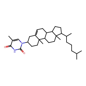 1-(Cholest-5-en-3-yl)-5-methylpyrimidine-2,4(1H,3H)-dione structure