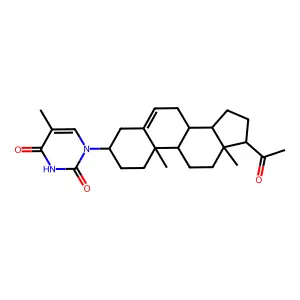 5-Methyl-1-(20-oxopregn-5-en-3-yl)pyrimidine-2,4(1H,3H)-dione structure