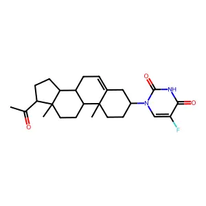 5-Fluoro-1-(20-oxopregn-5-en-3-yl)pyrimidine-2,4(1H,3H)-dione structure