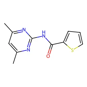 N-(4,6-dimethylpyrimidin-2-yl)thiophene-2-carboxamide structure