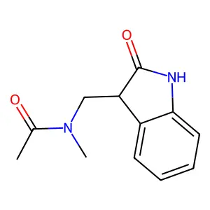 N-Methyl-N-[(2-oxo-2,3-dihydro-1H-indol-3-yl)methyl]acetamide structure