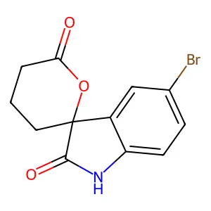 5-bromospiro[1H-indole-3,6'-oxane]-2,2'-dione structure