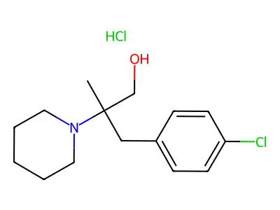 1-Piperidineethanol, beta-(p-chlorobenzyl)-beta-methyl-, hydrochloride structure