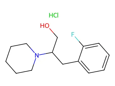 3-(2-Fluorophenyl)-2-(piperidin-1-yl)propan-1-ol--hydrogen chloride (1/1) structure