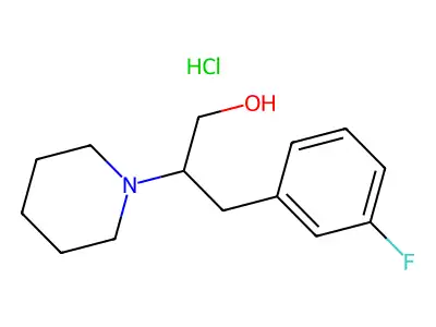 3-(3-Fluorophenyl)-2-(piperidin-1-yl)propan-1-ol--hydrogen chloride (1/1) structure