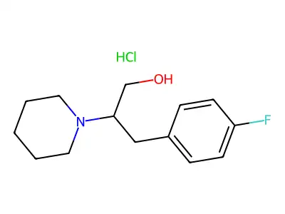 1-Piperidineethanol, beta-(p-fluorobenzyl)-, hydrochloride structure