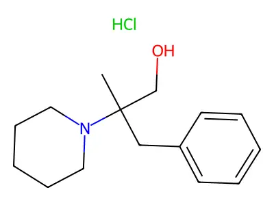 1-Piperidineethanol, beta-benzyl-beta-methyl-, hydrochloride structure
