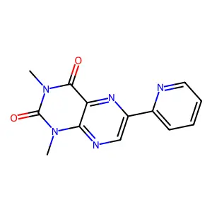 1,3-Dimethyl-6-pyridin-2-ylpteridine-2,4-dione structure