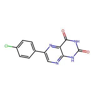 6-(4-chlorophenyl)-2,4(1H,3H)-pteridinedione structure