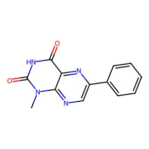 1-Methyl-6-phenylpteridine-2,4-dione structure