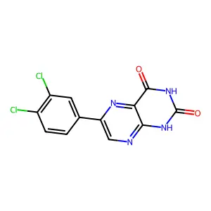 6-(3,4-dichlorophenyl)-1H-pteridine-2,4-dione structure