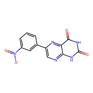 6-(3-nitrophenyl)-1H-pteridine-2,4-dione structure