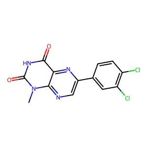 6-(3,4-Dichlorophenyl)-1-methylpteridine-2,4-dione structure
