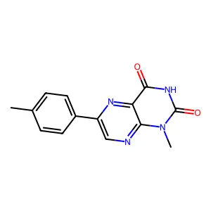 1-Methyl-6-(4-methylphenyl)pteridine-2,4-dione structure