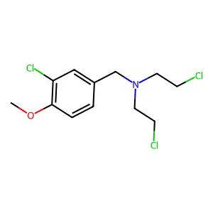 Benzenemethanamine, 3-chloro-N,N-bis(2-chloroethyl)-4-methoxy- structure