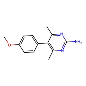 2-Pyrimidinamine, 5-(4-methoxyphenyl)-4,6-dimethyl- structure