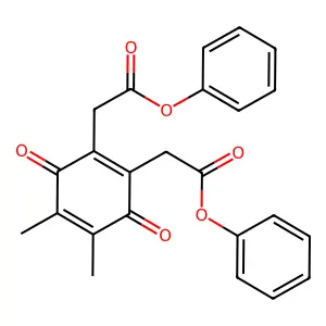 1,4-Cyclohexadiene-1,2-diacetic acid, 4,5-dimethyl-3,6-dioxo-, diphenyl ester structure