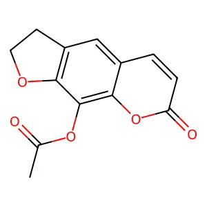 7H-Furo(3,2-g)(1)benzopyran-7-one, 9-(acetyloxy)-2,3-dihydro- structure
