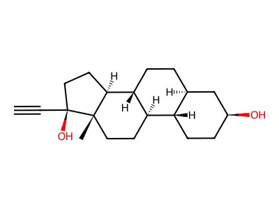 Tetrahydronorethindrone structure