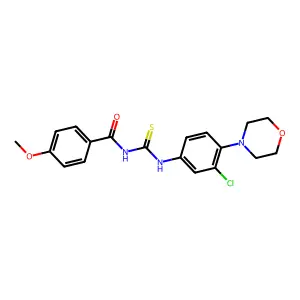 N-{[3-chloro-4-(morpholin-4-yl)phenyl]carbamothioyl}-4-methoxybenzamide structure