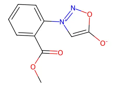 1,2,3-Oxadiazolium, 5-hydroxy-3-[2-(methoxycarbonyl)phenyl]-, inner salt structure