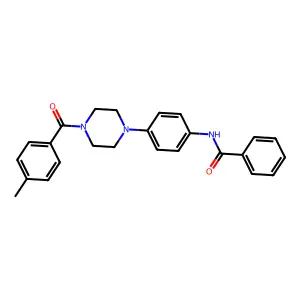 N-[4-[4-(4-methylbenzoyl)piperazin-1-yl]phenyl]benzamide structure
