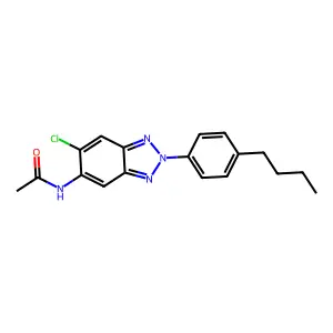 N-[2-(4-butylphenyl)-6-chlorobenzotriazol-5-yl]acetamide structure