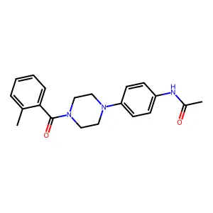 N-[4-[4-(2-methylbenzoyl)piperazin-1-yl]phenyl]acetamide structure