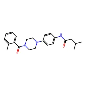 3-methyl-N-[4-[4-(2-methylbenzoyl)piperazin-1-yl]phenyl]butanamide structure
