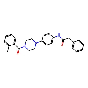 N-[4-[4-(2-methylbenzoyl)piperazin-1-yl]phenyl]-2-phenylacetamide structure