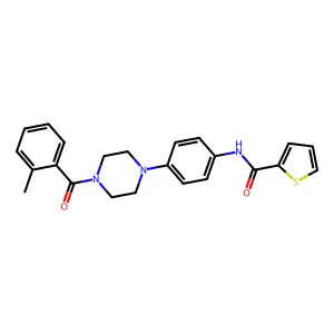 N-[4-[4-(2-methylbenzoyl)piperazin-1-yl]phenyl]thiophene-2-carboxamide structure