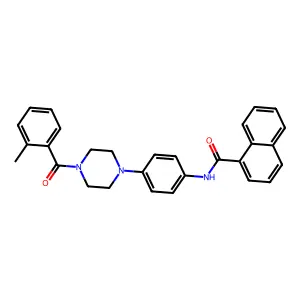 N-[4-[4-(2-methylbenzoyl)piperazin-1-yl]phenyl]naphthalene-1-carboxamide structure