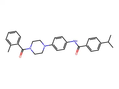 N-[4-[4-(2-methylbenzoyl)piperazin-1-yl]phenyl]-4-propan-2-ylbenzamide structure