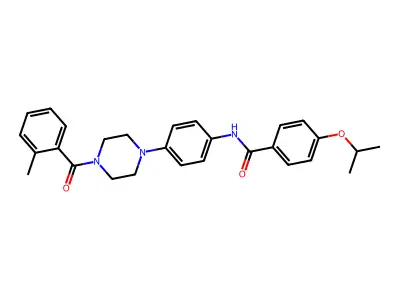 N-[4-[4-(2-methylbenzoyl)piperazin-1-yl]phenyl]-4-propan-2-yloxybenzamide structure