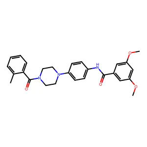 3,5-dimethoxy-N-[4-[4-(2-methylbenzoyl)piperazin-1-yl]phenyl]benzamide structure