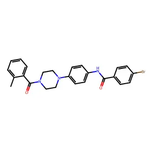 4-bromo-N-[4-[4-(2-methylbenzoyl)piperazin-1-yl]phenyl]benzamide structure
