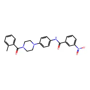 N-[4-[4-(2-methylbenzoyl)piperazin-1-yl]phenyl]-3-nitrobenzamide structure
